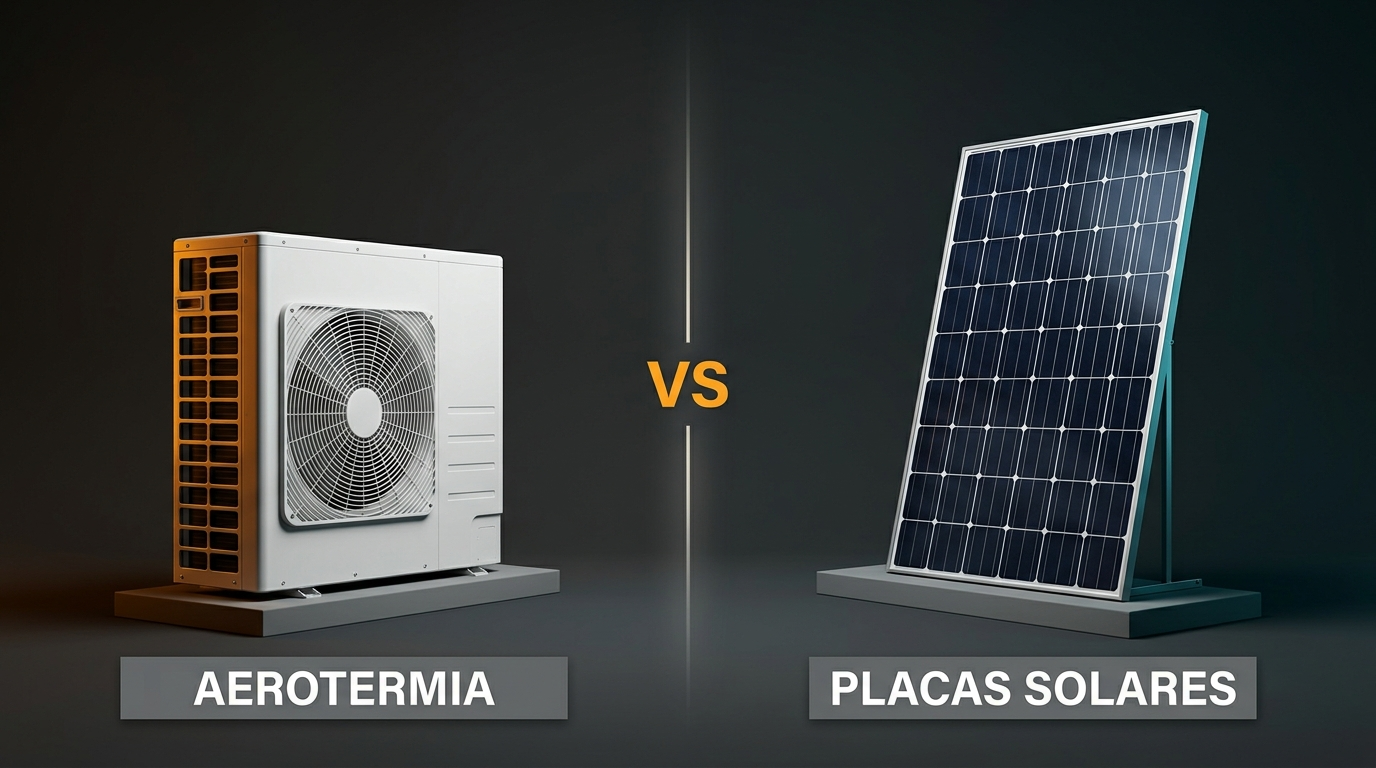 Aerotermia o placas solares: 5 datos reales y muy caros