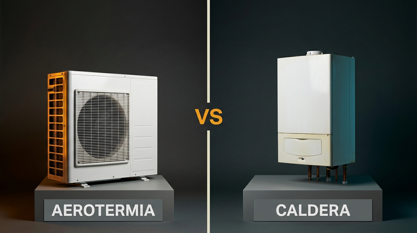 Aerotermia vs caldera de gas: coste real a 10 años