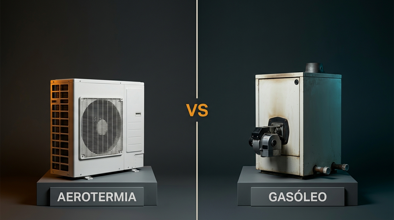 Aerotermia vs caldera de gasóleo: costes y amortización