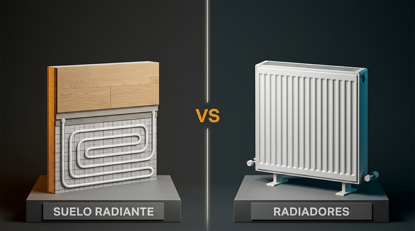 Suelo radiante vs radiadores: 7 claves y el coste real